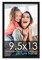 9.5x13 Solid Wood Picture Frame with UV-Resistant Acrylic & Acid-Free Backing, Available in 6 Finishes: Matte Black, Matte White, Metallic Bronze, Silver, Natural Wood Grain & Mahogany